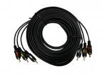 Кабель колокольчики 3RCA-3RCA, 10м