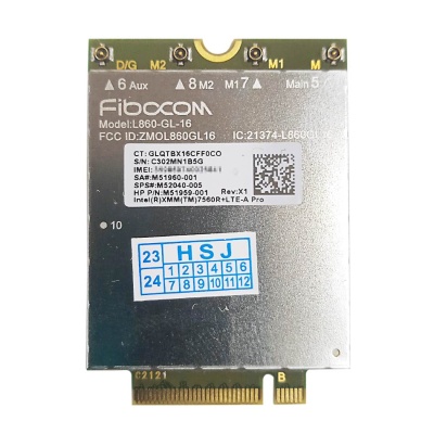 Модем Fibocom L860-GL-16 cat.16 с антеннами